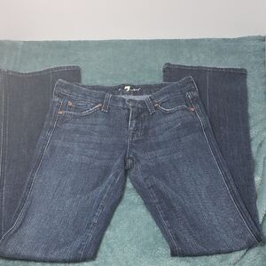 7 For All Mankind Dark Blue Boot Cut Jeans